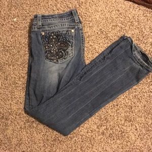 Miss Me Embroidered Pants